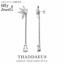 Earrings Leaves With Water Drop Europe Fine Jewelry For Women Autumn New Sterling Silver 925 Gift