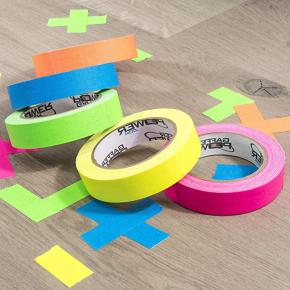 Fluorescent Tape UV Blacklight Reactive Glow In The Dark Tape Neon Gaffer Tape Safety Warning For Home Decor Fluorescent Tapes