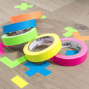 Fluorescent Tape UV Blacklight Reactive Glow In The Dark Tape Neon Gaffer Tape Safety Warning For Home Decor Fluorescent Tapes