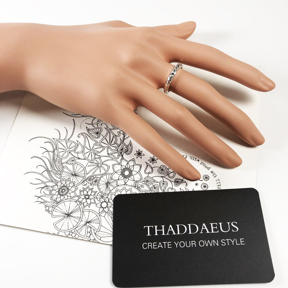 Studs Wedding Bands Ring,Europe Style Fine Jewerly For Women & Men Punk Gift In 925 Sterling Silver