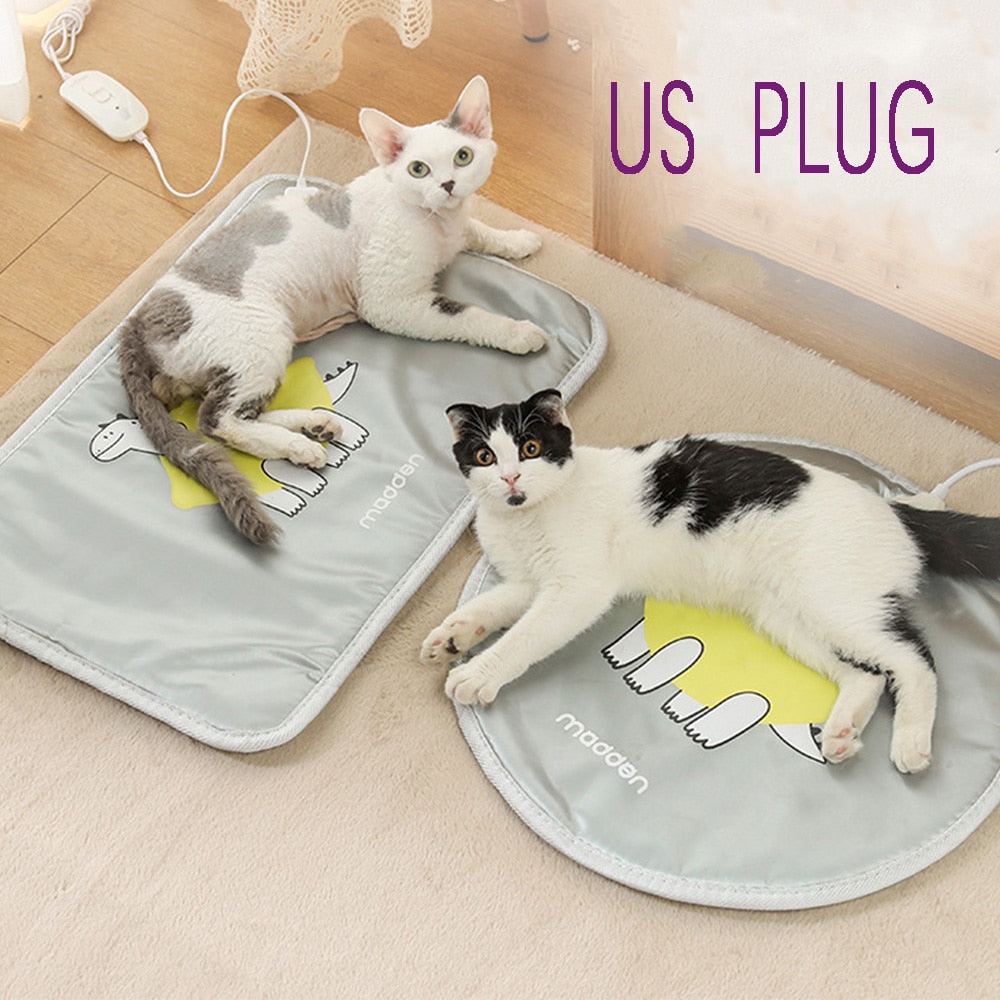 Winter Warmer Mat Bed Blanket Adjustable Heating Pad For Dog Cat Puppy Pet Electric Warm Mat Bed Waterproof Bite Resistant Wire