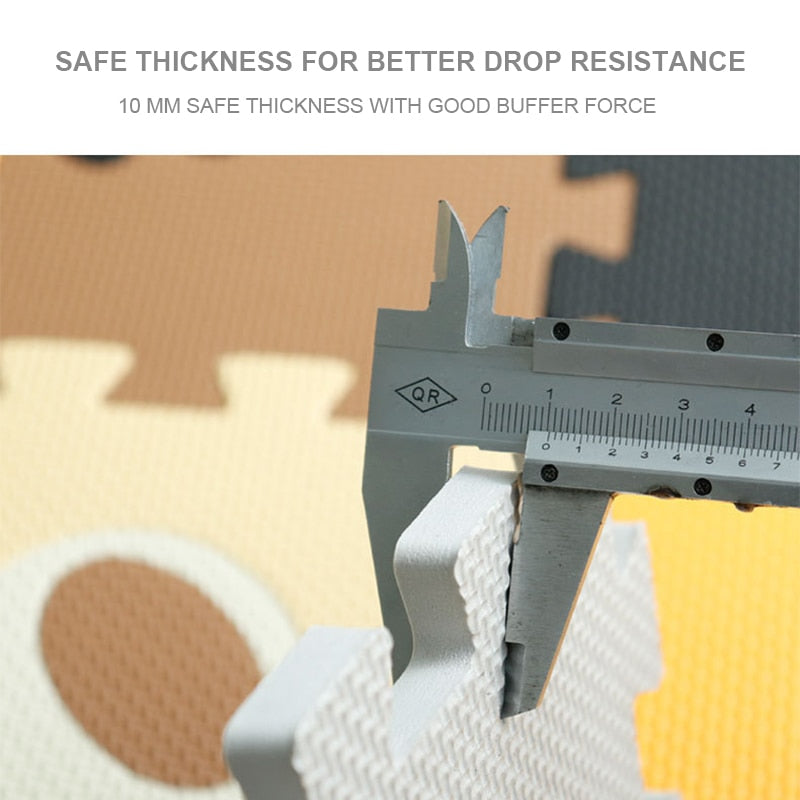 EVA Foam Play Mat with Fence Baby Puzzle Jigsaw Floor Mats Thick Carpet Pad For Kids Educational Toys Activity Pad Random Color