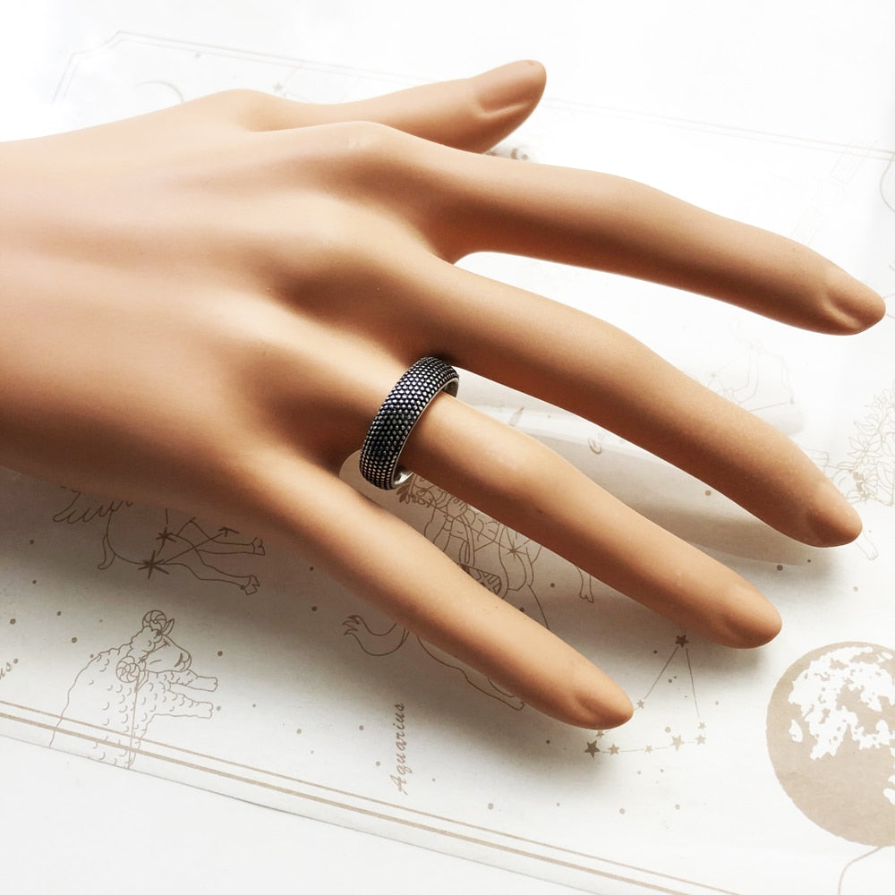 Band Ring Kathmandu,Ethnic Fine Jewerly For Women Men,2021 Autumn Relief-like Structure Gift In 925 Sterling Silver