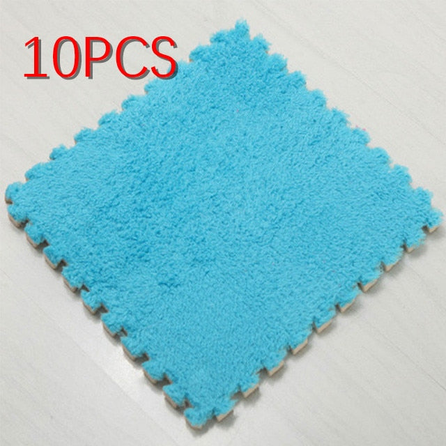 10 Pcs Soft Plush Children's Mat Baby Play Mat Baby Toys Eva Foam Puzzle Carpet In Children's Room Keep Warm Playmat 30*30*1CM