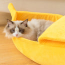 Banana Shape Pet Dog Cat Bed House Mat Durable Kennel Doggy Puppy Cushion Basket Warm Portable Dog Cat Supplies Soft Sofa Beds