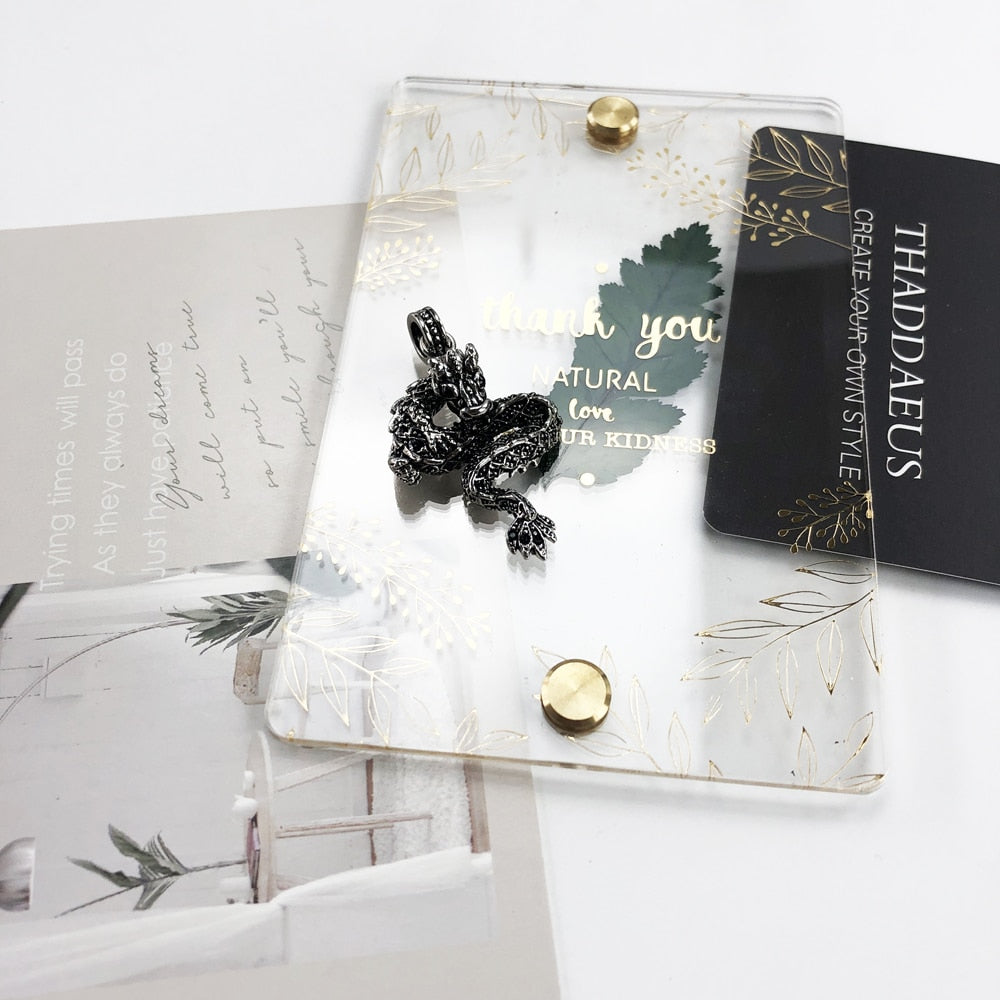 Pendant Dragon Black Brand Fashion Jewelry Europe 925 Sterling Silver Accessories Gift For Woman & Men