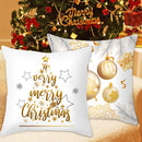 White Golden Xmas Cushion Cover 2022 Merry Christmas Decorations for Home Christmas Ornaments Navidad Xmas Gift New Year 2023