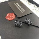 Bow Knot Stud Earrings,Europe Style Glam Fine Jewerly For Women Gift In 925 Sterling Silver