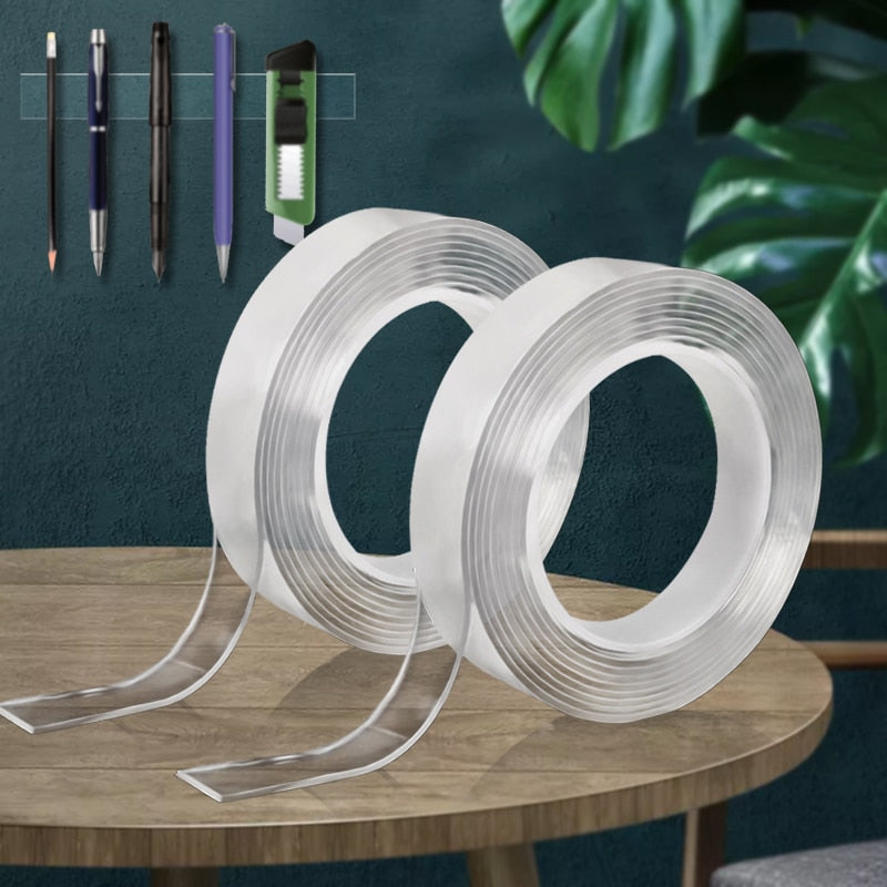 Nano Double-Sided TapeUniversal Multifunctional Tapes Storage Decorative Washable Reusable Home Wall Transparent Stickers