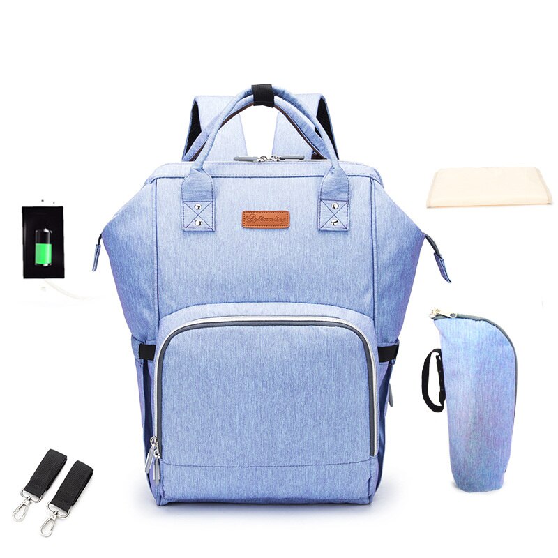 Fashion Maternity Backpack Diaper Bag Large Waterproof Backpack for Mom Travel Baby Bags Multifunction Baby Changing Bags