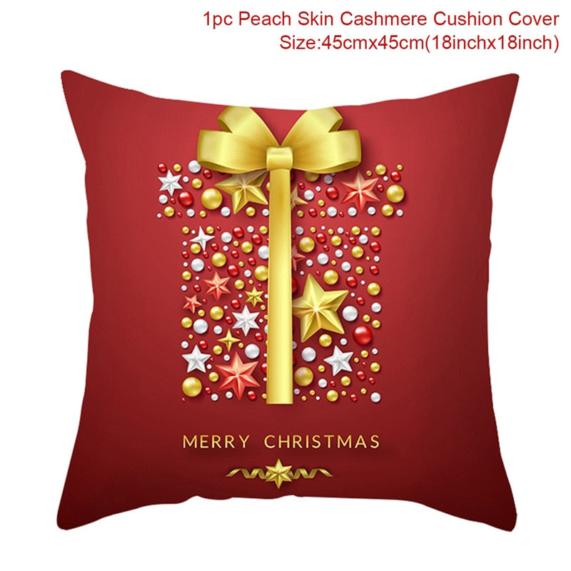 45*45 Christmas Cushion Cover Christmas Decorations for Home Throw Pillows Sofa Home Decor Christmas Pillowcase Pillow Cover