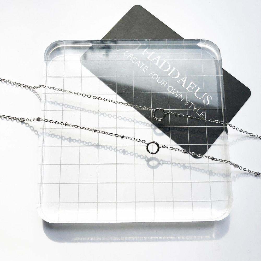 Charm Necklace Double Carriers,Spring Fashion Jewelry Europe 925 Sterling Silver Trendy Gift For Women Girls