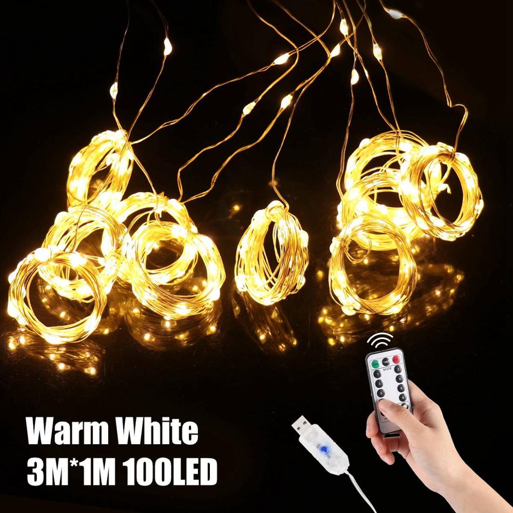 USB Christmas Curtain Lights Christmas Decorations for Home Christmas Ornaments Tree Xmas Navidad Natal Decor 2022 New Year 2023