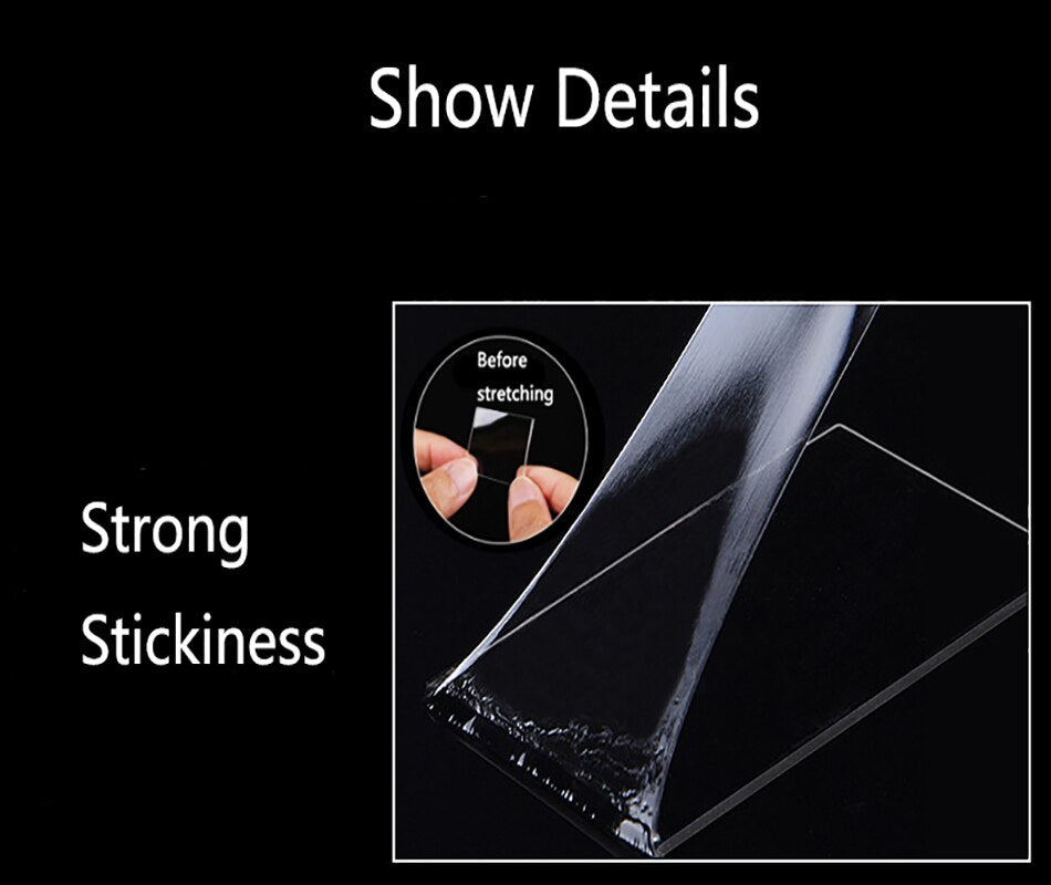 1/3/5m Double Sided Nano Tape Traceless Reusable Waterproof Adhesive sticker Glue Gadget Kitchen AccessoriesTransparent Tapes