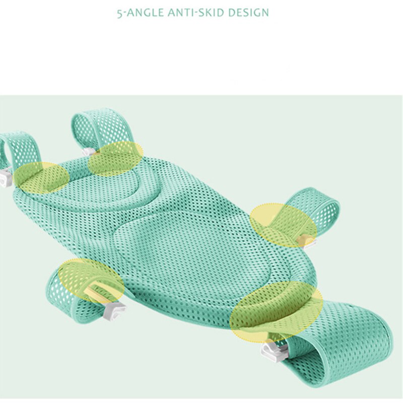 Adjustable Newborn Infant Bath Tub Pillow Seat Mat Cross Shaped Non-slip Baby Bath Net Mat Kids Bathtub Shower Cradle Bed Seat