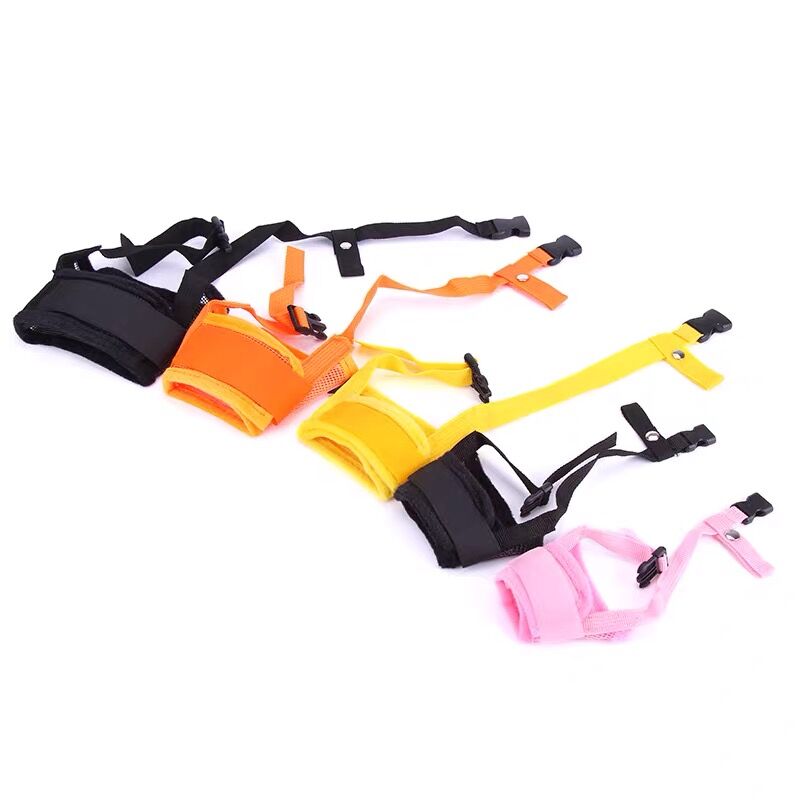 5 Sizes Soft Pet Dog Mesh Muzzle Adjustable for Small Medium Large Dogs Muzzle Anti Bark Bite Chew Dog Muzzles Pet Accessories - anconmall