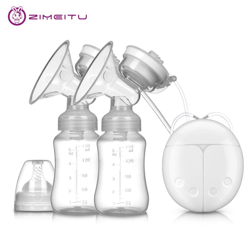 Breast Pump Bilateral Milk Pump Baby Bottle Postnatal Supplies Electric Milk Extractor Breast Pumps USB Powered Baby Breast Feed