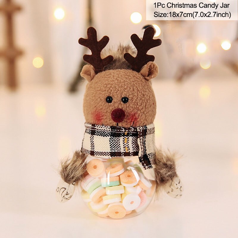 Christmas Elf Candy Jar Gift Bag Christmas Decorations for Home Santa Storage Bottle Xmas Sweet Box Child Kid Gifts Navidad 2022