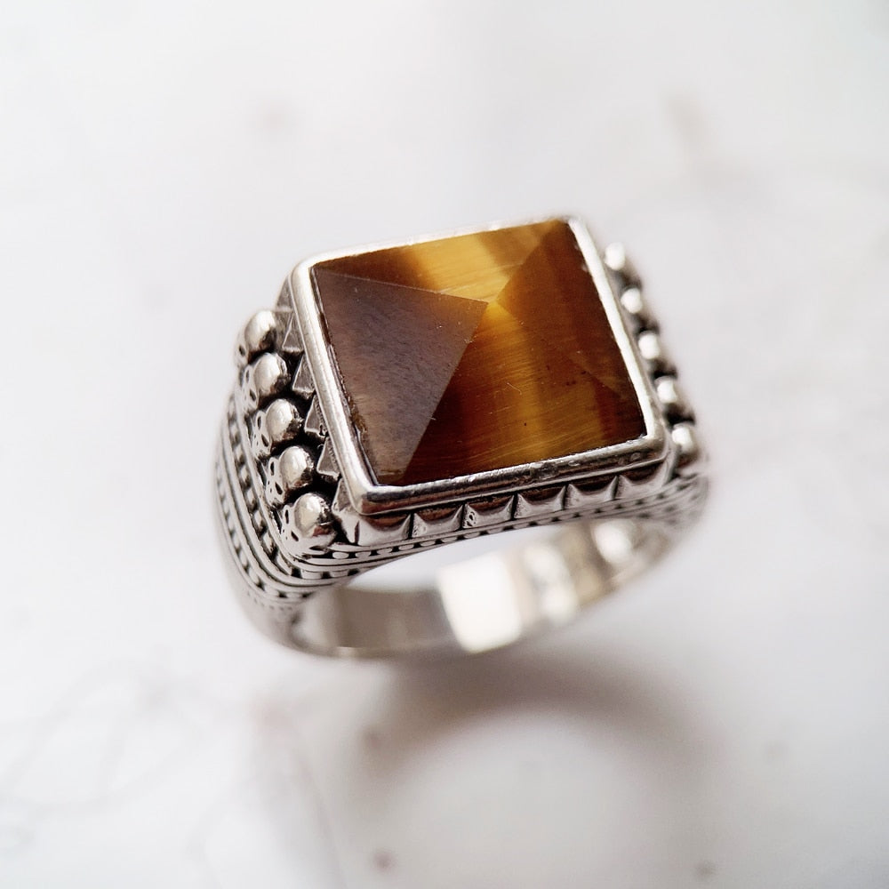 Skulls Brown Cocktail Ring,Europe Style Fine,Jewelry For Men & Women,2022 Brand New Ethnic Gift In 925 Sterling Silver