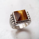 Skulls Brown Cocktail Ring,Europe Style Fine,Jewelry For Men & Women,2022 Brand New Ethnic Gift In 925 Sterling Silver