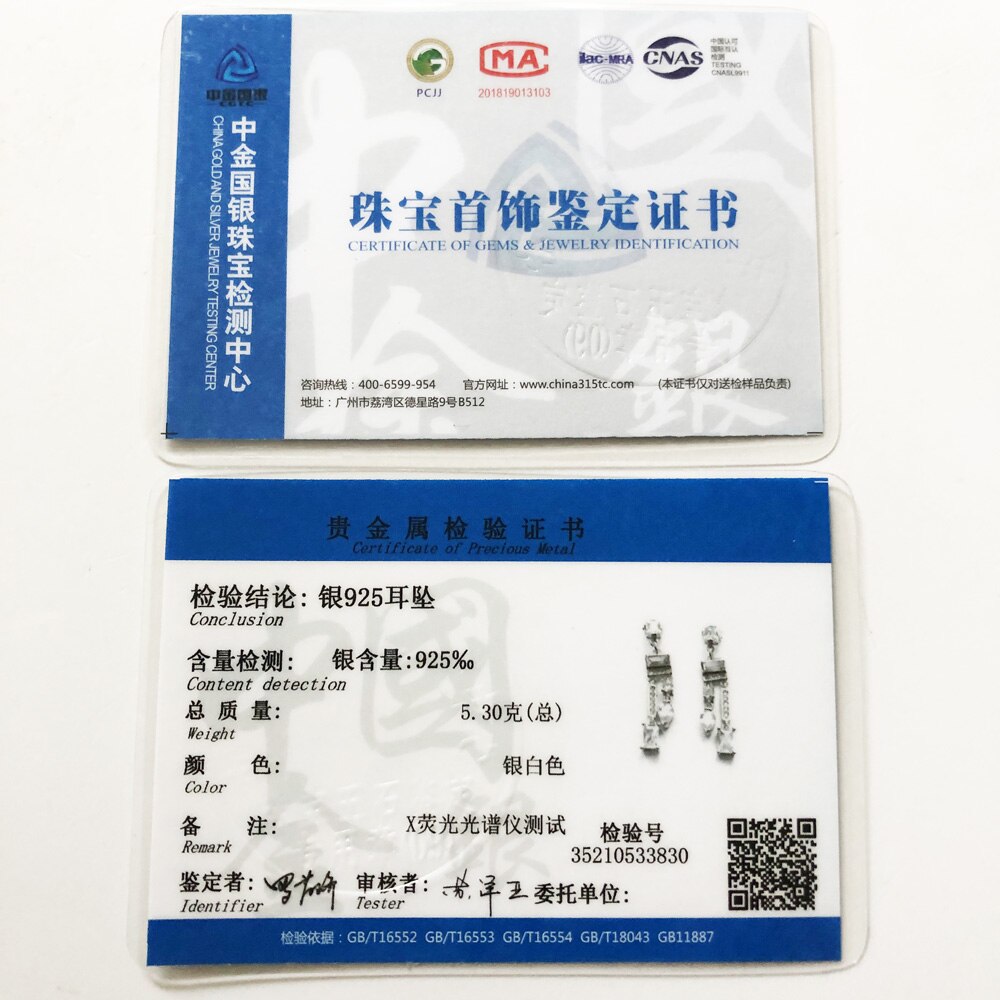 White Mix of Shapes Drop Earrings,Stunning Chandelier Jewelry For Women Summer Brand New Sterling Silver 925 Trendy Gift