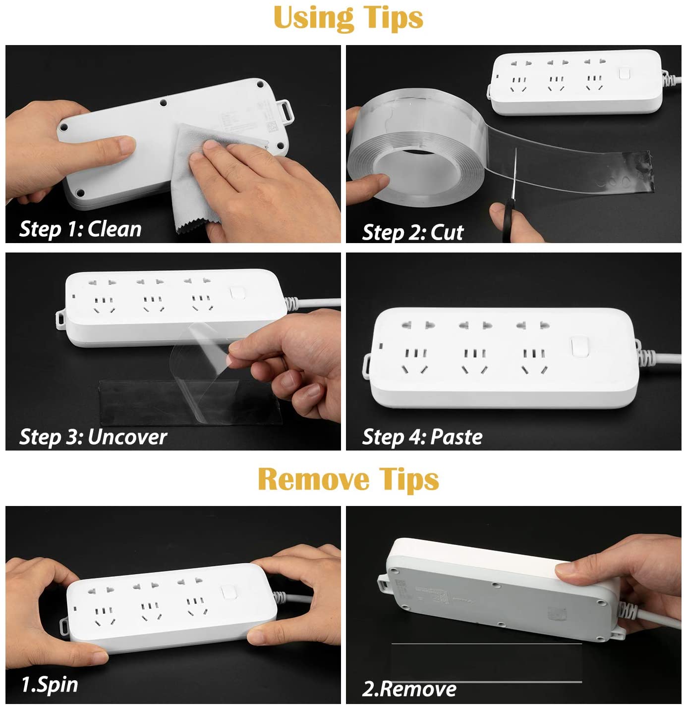 Double Sided Nano Tape Traceless Reusable Waterproof Adhesive sticker Glue Gadget Kitchen Accessories Home Transparent Tapes