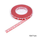 10m Snowflake Printer Organza Ribbon for Christmas Gift Wrapping Packaging Decoration Birthday Party DIY Handmade Crafts Bowknot