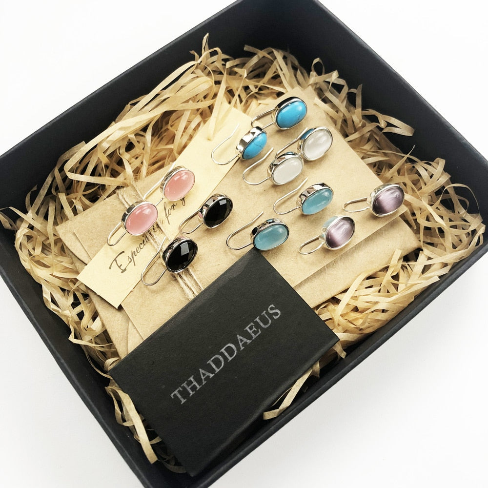 Oval Drop Earrings 925 Sterling Silver,Europe Style Gram Fine Jewerly For Women Gift