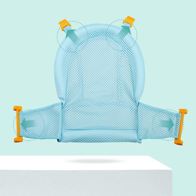 New Baby Shower Bath Tub Pad Non-Slip Bathtub Seat Support Mat Newborn Safety Security Bath Support Cushion Foldable Soft Pillow