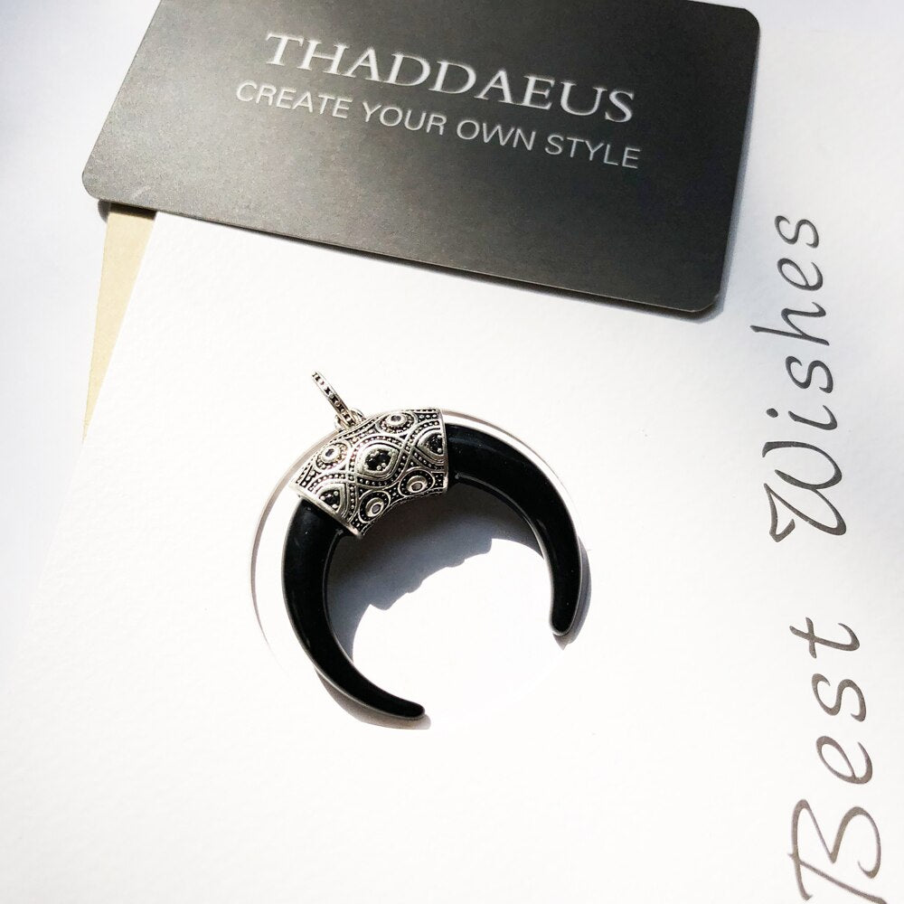 Pendant Maori Tiger Tooth Brand New Fashion Jewelry Europe Ethnic 925 Sterling Silver Gift For Woman &amp; Men