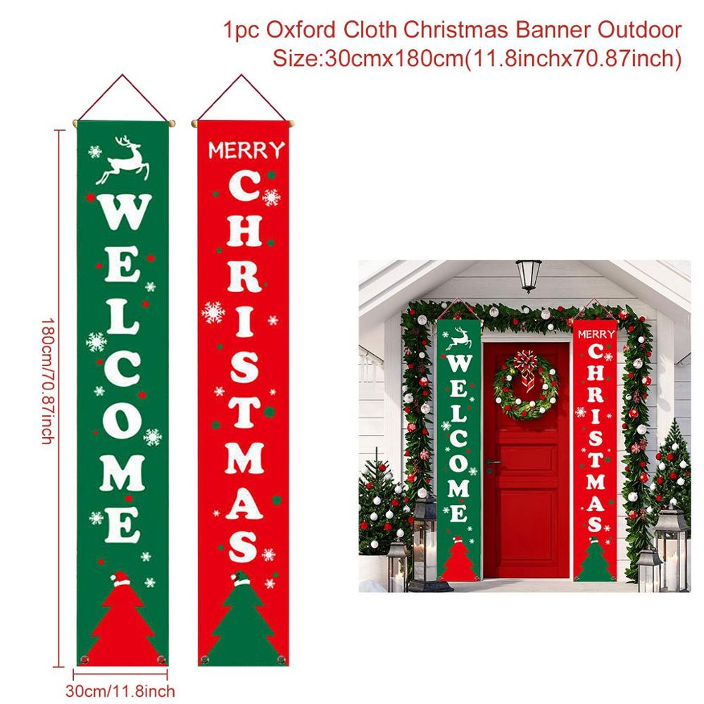 Santa Claus Christmas Banner Merry Christmas Decor For Home 2022 Christmas Ornaments Door Decor Xmas Navidad Noel Gifts New Year