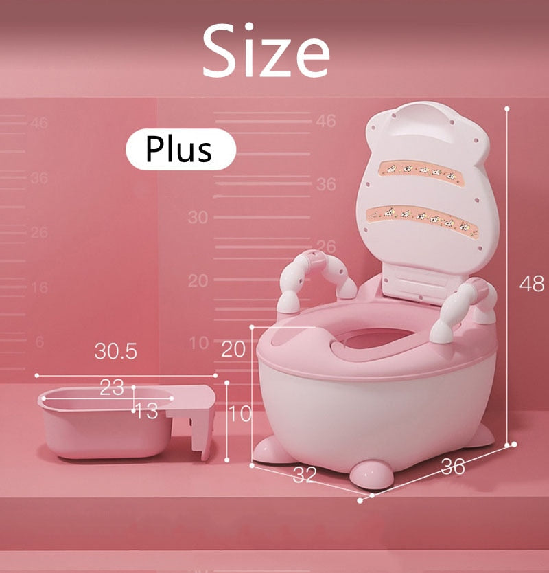 1-6 Years Old Children's Pot Cute Baby Toilet Seat Easy to Clean Baby Potty Portable Stool Boys And Girls Safe Trainer Seat WC