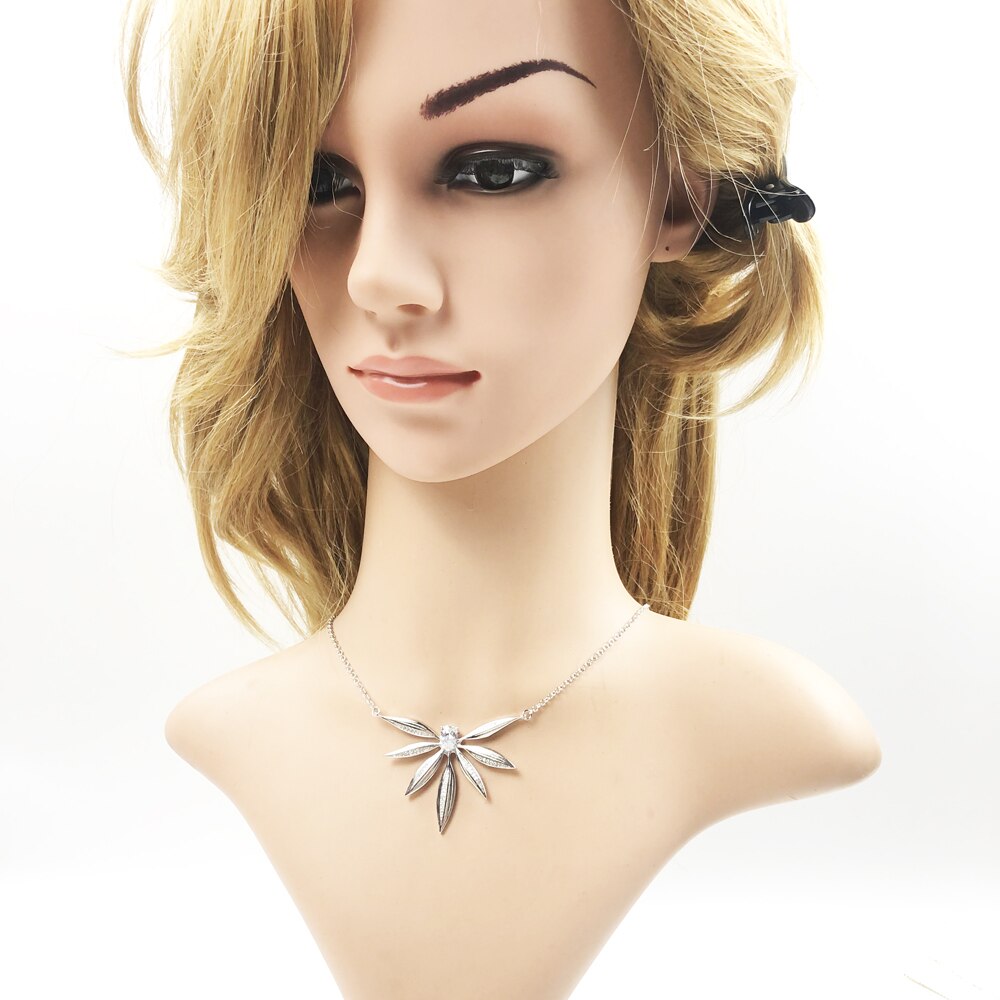 Necklace Leaves Large Spring Brand New Jewelry Europe 925 Sterling Silver Gift For Women