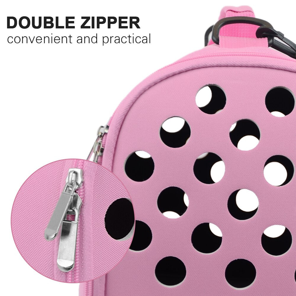 Cats Carrier Bag Portable EVA Small Dog Handbag Foldable Outdoor Travel Bag Puppy Carrying Diagonal Cross Breathable Pet Bags - anconmall