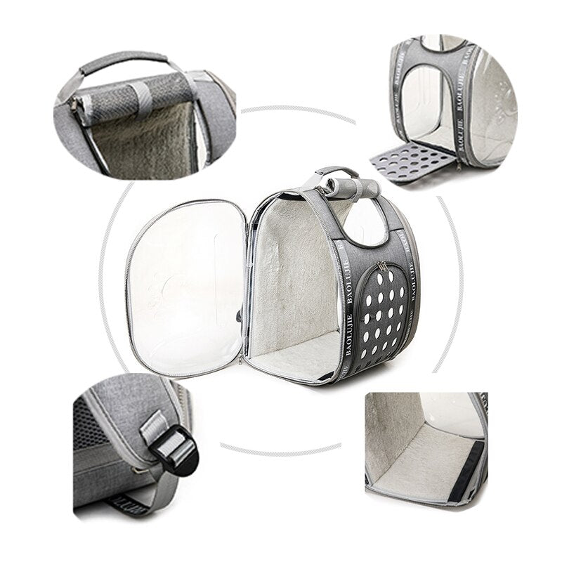 Cat Backpack Breathable Pet Travel Transport Shoulder Bag With Window Portable Carrier For Cats - anconmall