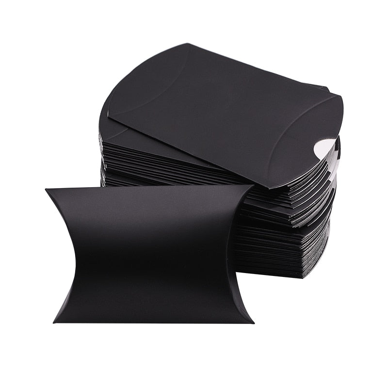 10/20/30Pcs Pillow Candy Box Kraft Paper Christmas Gift Packaging Boxes Candy Bags Wedding Favors Birthday Party Decorations