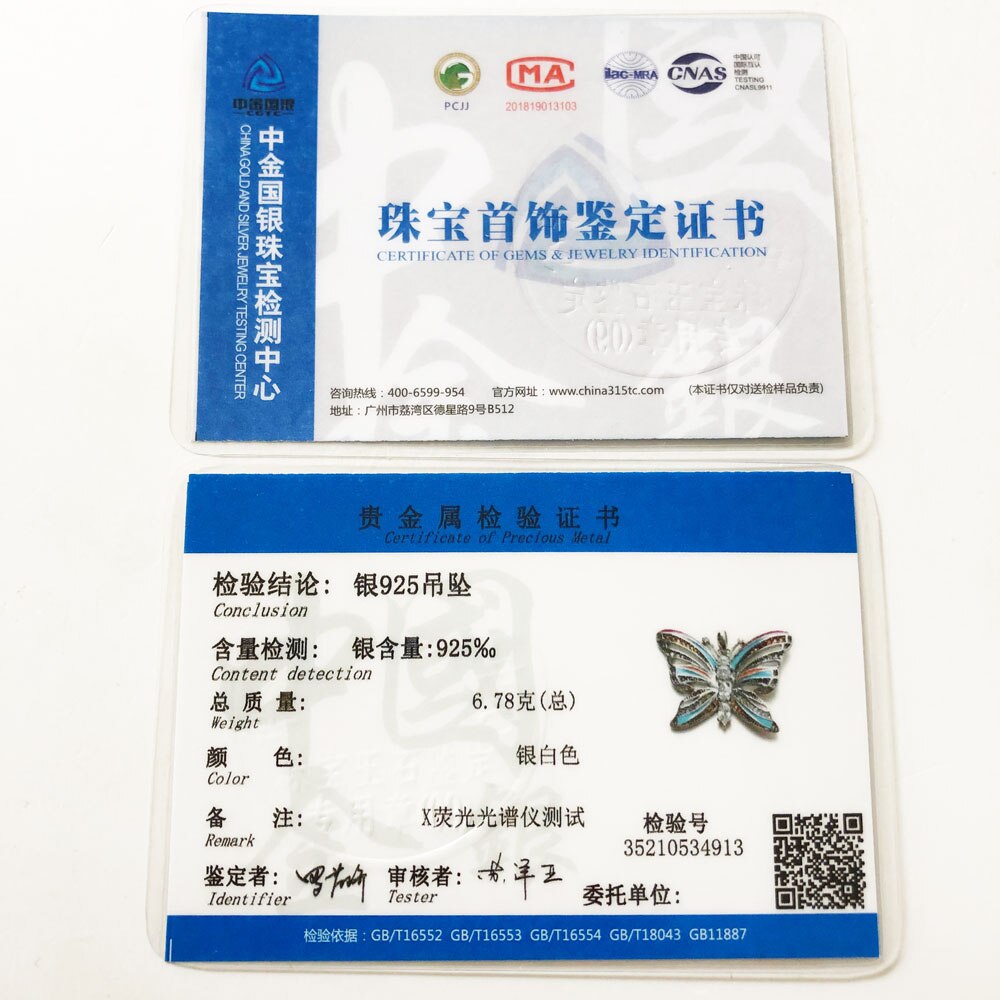 Pendants Tropical Butterfly Summer Jewelry Bohemia 925 Sterling Silver Jungle Accessories Gift For Women