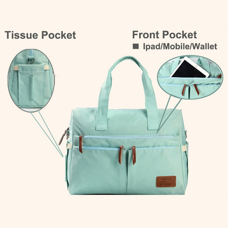 Large Fashion Mommy Messenger Bag Waterproof Travel Maternity Handbag Backpack For Mom/Dad Baby Stroller Bags