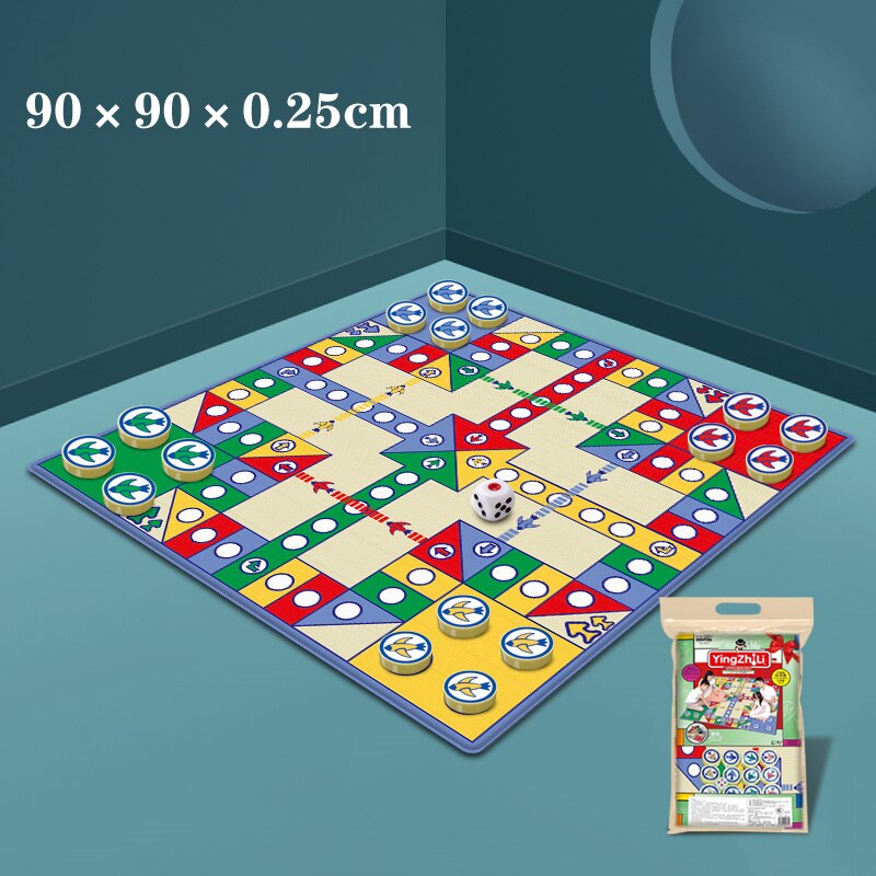 1set New Design Kids Carpet Ludo Board Game Mat for Children Portable Travel Children Toy Chess Family And Party Games