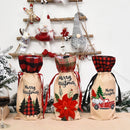 1pc Christmas Wine Bottle Covers Bag Linen Christmas Decorations For Home 2022 Christmas Table Decor Xmas Navidad Noel Gifts