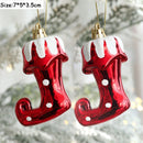 2pcs Elk Christmas Balls Ornaments Bauble Pendant Xmas Tree Hanging Balls Christmas Home Decorations Navidad 2022 Natal New Year