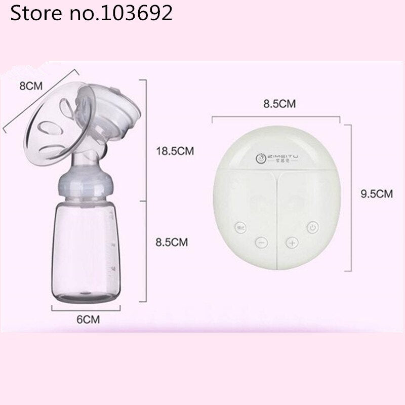 Electric breast pump & 30 pcs milk storage bag Feeding Breast Pumps Large Suction Breast Massage Milk Sucker Puller Milker Pump