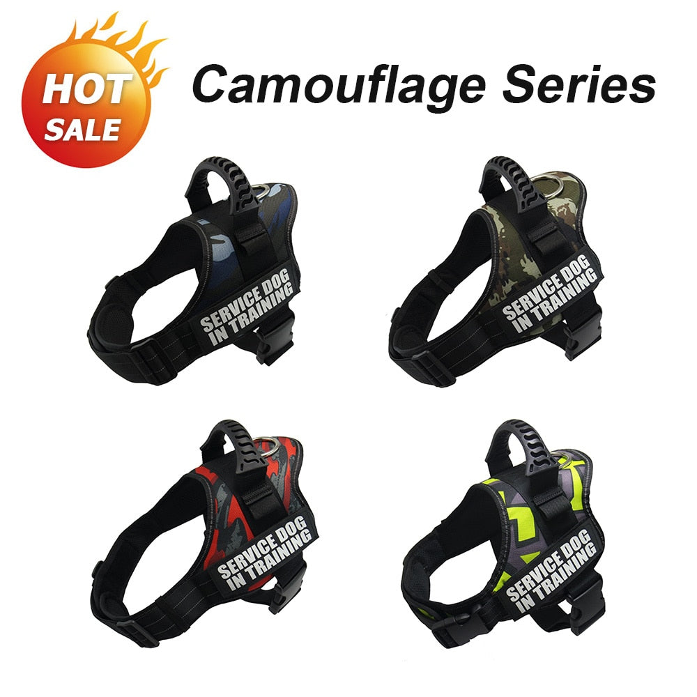 K9 Harness For Dogs Reflective Adjustable Pet Dog Harnesses Vest Dog Collar For Husky Shepherd Small Medium Large Dogs Supplies - anconmall