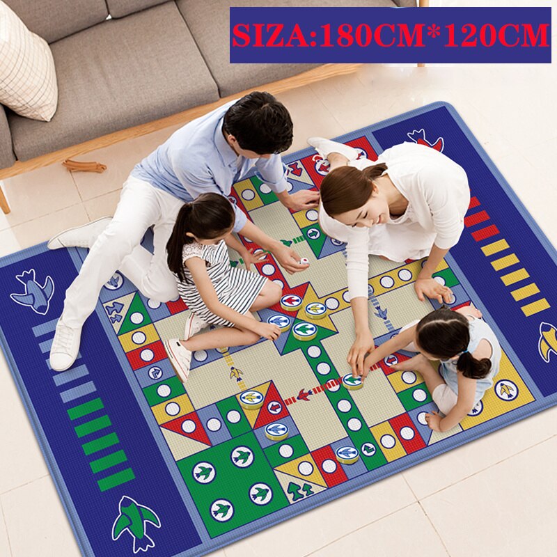 1set New Design Kids Carpet Ludo Board Game Mat for Children Portable Travel Children Toy Chess Family And Party Games