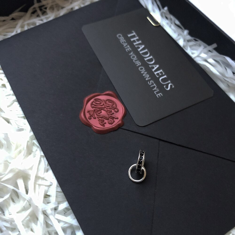 Black CZ Charms Carriers 925 Sterling Silver Fit Chain Necklace,2020 Summer Brand New Europe Vintage Jewelry Gift For Women