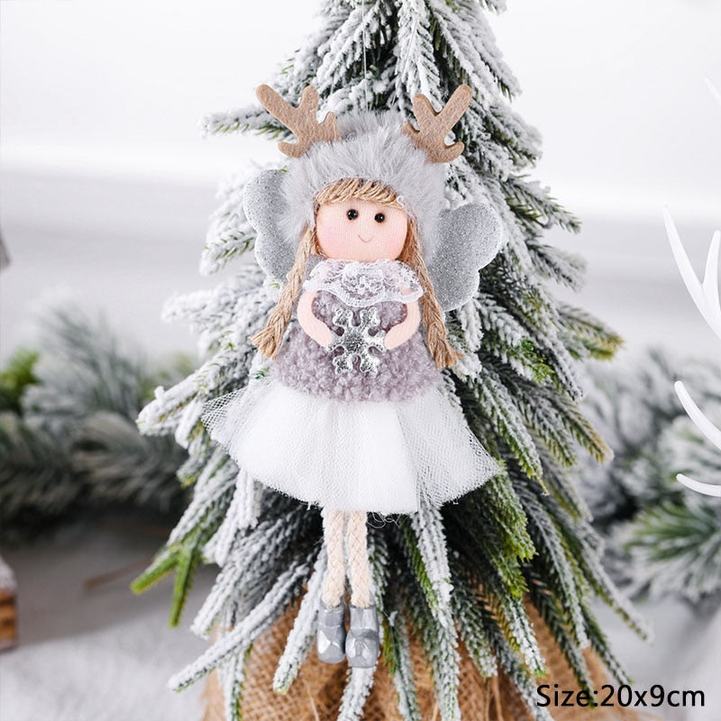 New Year 2023 Christmas Elf Doll Ornaments Xmas Tree Hanging Pendant Navidad 2022 Santa Kids Gift Christmas Home Decoration