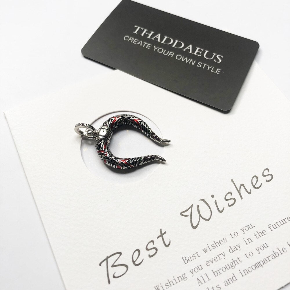 Pendant Chinese Dragon Horns Fashion Jewelry Europe Style 925 Sterling Silver Accessories Gift For Women & Men