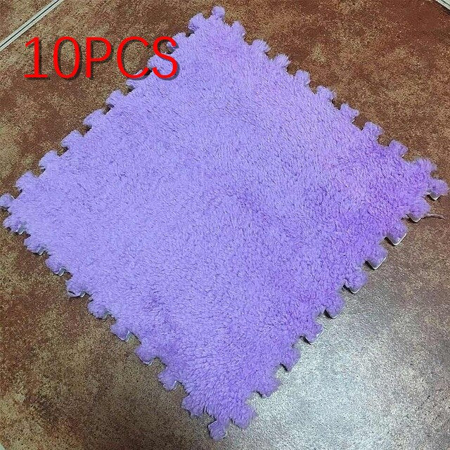 10 Pcs Soft Plush Children's Mat Baby Play Mat Baby Toys Eva Foam Puzzle Carpet In Children's Room Keep Warm Playmat 30*30*1CM