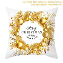 White Golden Xmas Cushion Cover 2022 Merry Christmas Decorations for Home Christmas Ornaments Navidad Xmas Gift New Year 2023