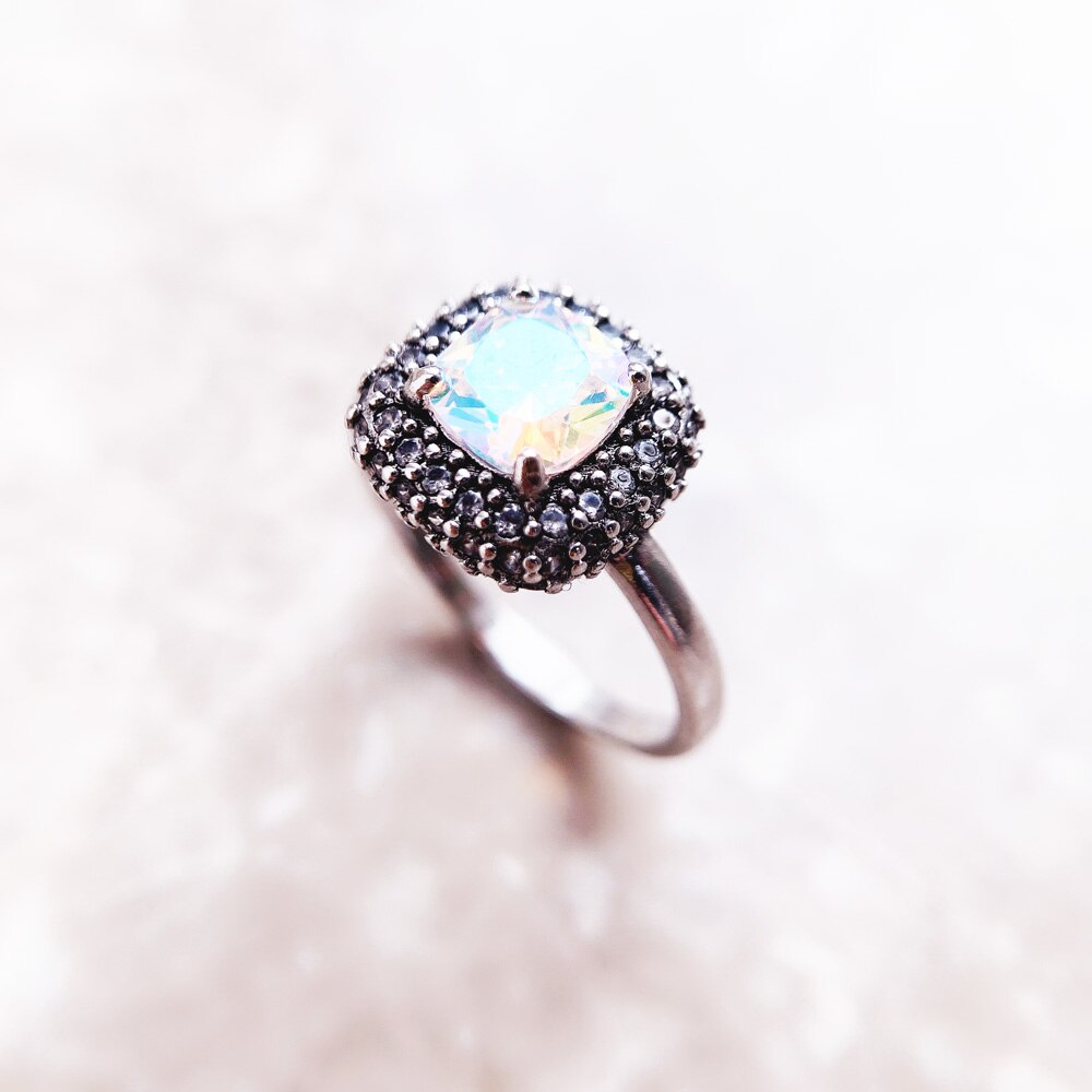 Ring Iridescent,Fine Jewerly For Women,2022 Spring Brand New Classic Vintage Gift In 925 Sterling Silver